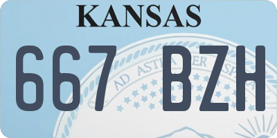 KS license plate 667BZH