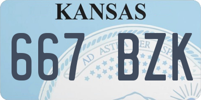 KS license plate 667BZK