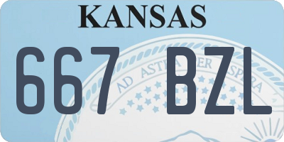 KS license plate 667BZL