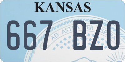 KS license plate 667BZO