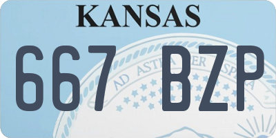 KS license plate 667BZP