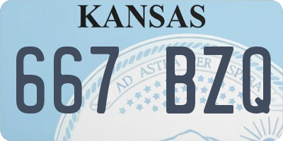 KS license plate 667BZQ