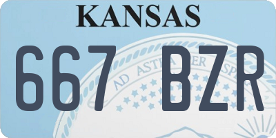 KS license plate 667BZR