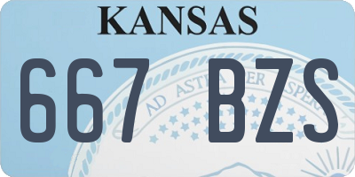 KS license plate 667BZS