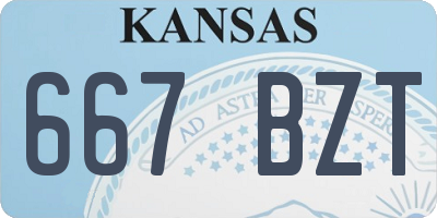 KS license plate 667BZT