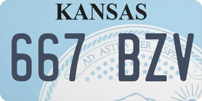 KS license plate 667BZV