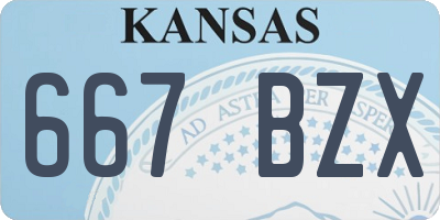 KS license plate 667BZX
