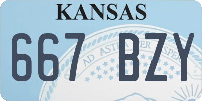 KS license plate 667BZY