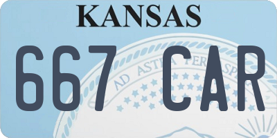 KS license plate 667CAR
