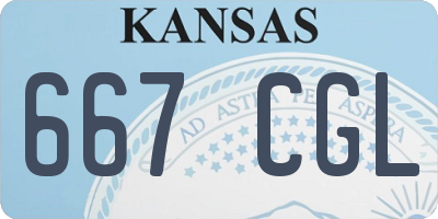 KS license plate 667CGL