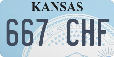 KS license plate 667CHF
