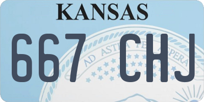 KS license plate 667CHJ