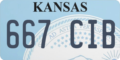 KS license plate 667CIB