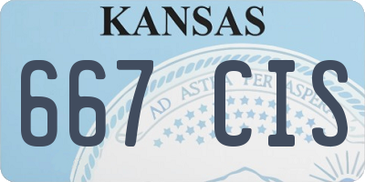 KS license plate 667CIS