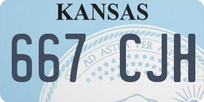 KS license plate 667CJH
