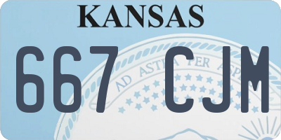 KS license plate 667CJM