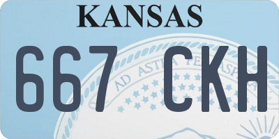 KS license plate 667CKH