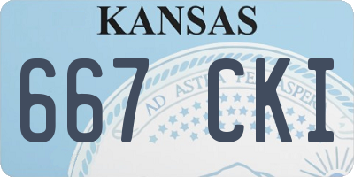 KS license plate 667CKI
