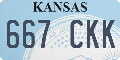 KS license plate 667CKK