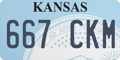 KS license plate 667CKM