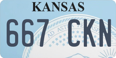 KS license plate 667CKN