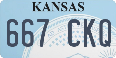 KS license plate 667CKQ