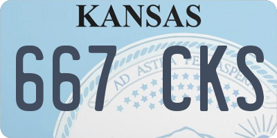 KS license plate 667CKS