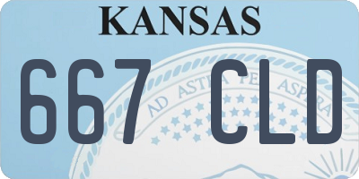 KS license plate 667CLD