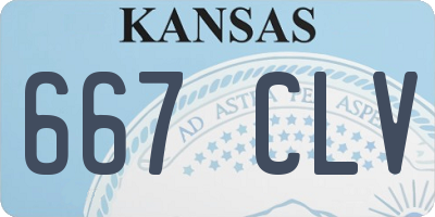 KS license plate 667CLV