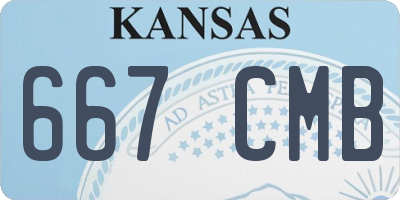 KS license plate 667CMB