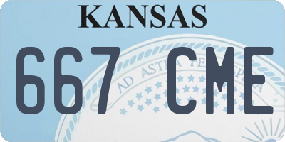 KS license plate 667CME