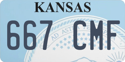 KS license plate 667CMF