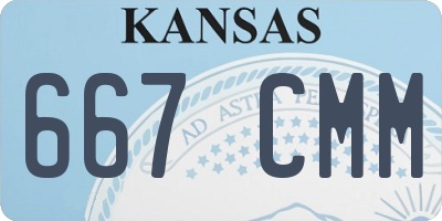 KS license plate 667CMM