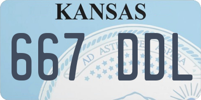 KS license plate 667DDL