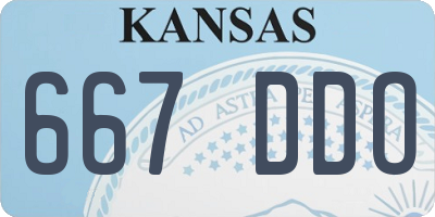 KS license plate 667DDO