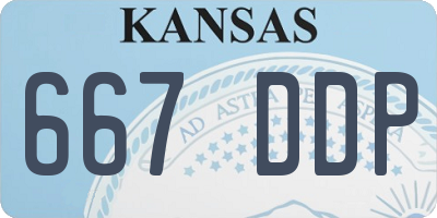 KS license plate 667DDP