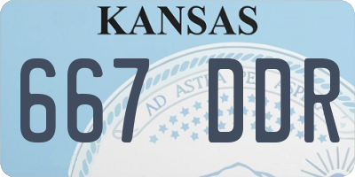 KS license plate 667DDR