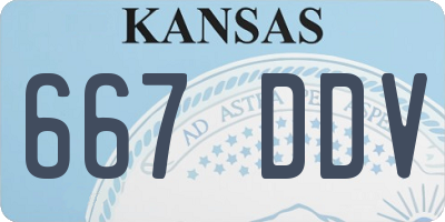 KS license plate 667DDV