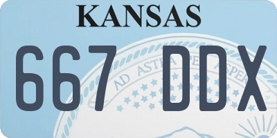 KS license plate 667DDX