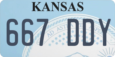 KS license plate 667DDY
