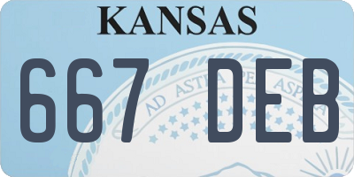 KS license plate 667DEB