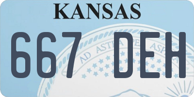 KS license plate 667DEH