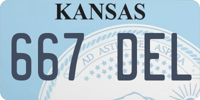 KS license plate 667DEL