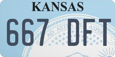KS license plate 667DFT