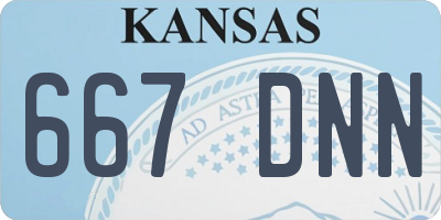 KS license plate 667DNN
