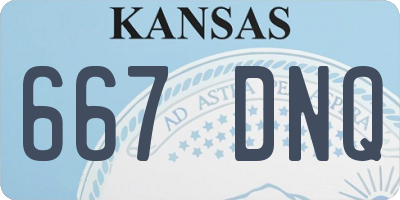 KS license plate 667DNQ