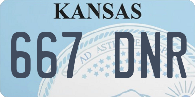 KS license plate 667DNR