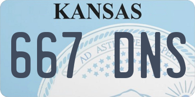 KS license plate 667DNS
