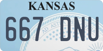 KS license plate 667DNU