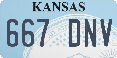 KS license plate 667DNV